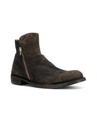 dunkelbraune Chelsea Boots aus Wildleder von Officine Creative