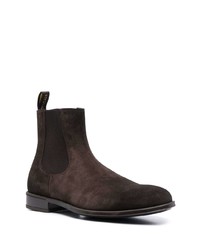 dunkelbraune Chelsea Boots aus Wildleder von Doucal's