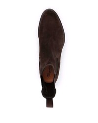 dunkelbraune Chelsea Boots aus Wildleder von Santoni