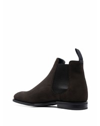 dunkelbraune Chelsea Boots aus Wildleder von Church's