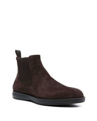 dunkelbraune Chelsea Boots aus Wildleder von Brioni