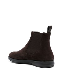 dunkelbraune Chelsea Boots aus Wildleder von Brioni