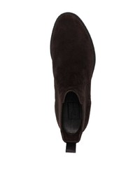 dunkelbraune Chelsea Boots aus Wildleder von Brioni