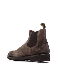 dunkelbraune Chelsea Boots aus Wildleder von Doucal's