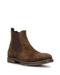 dunkelbraune Chelsea Boots aus Wildleder von Premiata