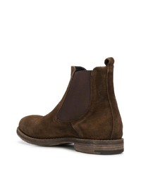 dunkelbraune Chelsea Boots aus Wildleder von Premiata