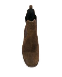 dunkelbraune Chelsea Boots aus Wildleder von Premiata