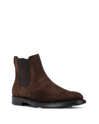 dunkelbraune Chelsea Boots aus Wildleder von Tod's