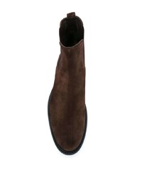 dunkelbraune Chelsea Boots aus Wildleder von Tod's