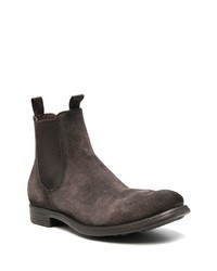 dunkelbraune Chelsea Boots aus Wildleder von Officine Creative