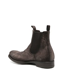 dunkelbraune Chelsea Boots aus Wildleder von Officine Creative