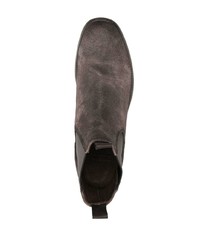 dunkelbraune Chelsea Boots aus Wildleder von Officine Creative