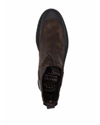 dunkelbraune Chelsea Boots aus Wildleder von Doucal's