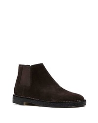 dunkelbraune Chelsea Boots aus Wildleder von Clarks