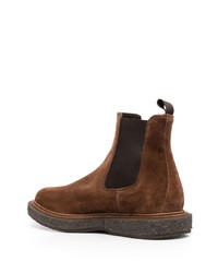 dunkelbraune Chelsea Boots aus Wildleder von Officine Creative