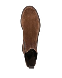 dunkelbraune Chelsea Boots aus Wildleder von Officine Creative