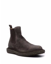 dunkelbraune Chelsea Boots aus Wildleder von Officine Creative