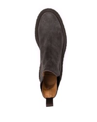 dunkelbraune Chelsea Boots aus Wildleder von Officine Creative