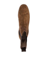 dunkelbraune Chelsea Boots aus Wildleder von Gianvito Rossi