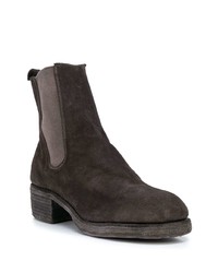 dunkelbraune Chelsea Boots aus Wildleder von Guidi