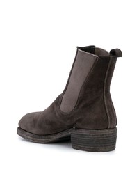 dunkelbraune Chelsea Boots aus Wildleder von Guidi