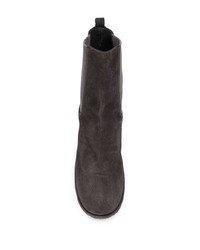 dunkelbraune Chelsea Boots aus Wildleder von Guidi