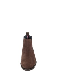 dunkelbraune Chelsea Boots aus Wildleder von Tommy Hilfiger