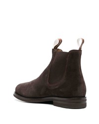 dunkelbraune Chelsea Boots aus Wildleder von Scarosso