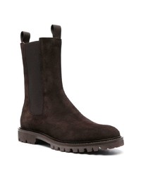 dunkelbraune Chelsea Boots aus Wildleder von Scarosso