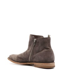 dunkelbraune Chelsea Boots aus Wildleder von Officine Creative