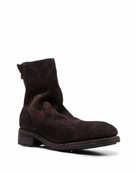 dunkelbraune Chelsea Boots aus Wildleder von Guidi