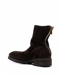 dunkelbraune Chelsea Boots aus Wildleder von Guidi