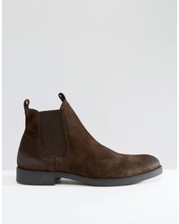 dunkelbraune Chelsea Boots aus Wildleder von Zign Shoes