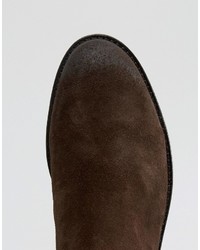 dunkelbraune Chelsea Boots aus Wildleder von Zign Shoes