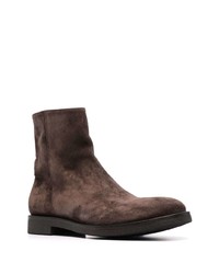 dunkelbraune Chelsea Boots aus Wildleder von Alberto Fasciani