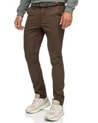 dunkelbraune Chinohose von INDICODE