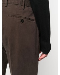 dunkelbraune Chinohose von Incotex