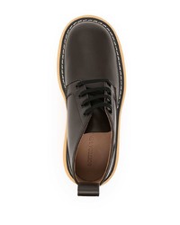 dunkelbraune Chukka-Stiefel aus Leder von Bottega Veneta