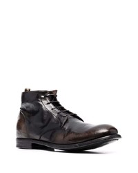 dunkelbraune Chukka-Stiefel aus Leder von Officine Creative