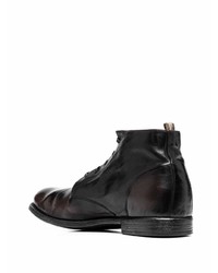 dunkelbraune Chukka-Stiefel aus Leder von Officine Creative