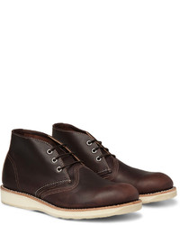 dunkelbraune Chukka-Stiefel aus Leder von Red Wing Shoes