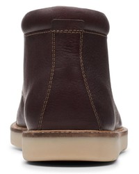 dunkelbraune Chukka-Stiefel aus Leder von Clarks