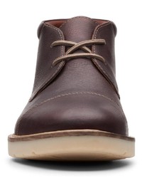 dunkelbraune Chukka-Stiefel aus Leder von Clarks