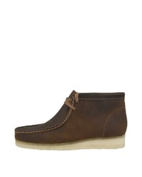 dunkelbraune Chukka-Stiefel aus Leder von Clarks Originals