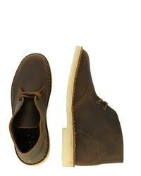 dunkelbraune Chukka-Stiefel aus Leder von Clarks Originals