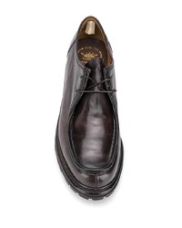 dunkelbraune Chukka-Stiefel aus Leder von Officine Creative