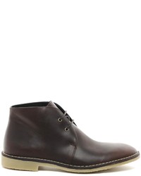 dunkelbraune Chukka-Stiefel aus Leder von Frank Wright