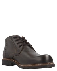 dunkelbraune Chukka-Stiefel aus Leder von FRETZ men