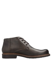 dunkelbraune Chukka-Stiefel aus Leder von FRETZ men