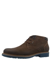 dunkelbraune Chukka-Stiefel aus Leder von FRETZ men